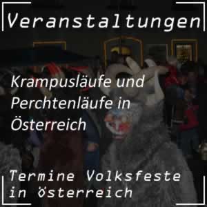 Perchtenläufe und Krampusläufe in Österreich