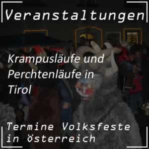 Perchtenlauf und Krampuslauf in Tirol