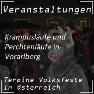 Perchtenlauf und Krampuslauf in Vorarlberg