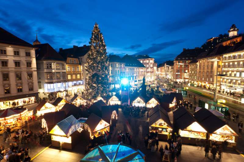 Wetter Weihnachten 2022 Graz Christkindlmarkt Graz Hauptplatz 2019 Adventmarkt Graz Hauptplatz