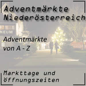 Liste der Adventmärkte in Niederösterreich