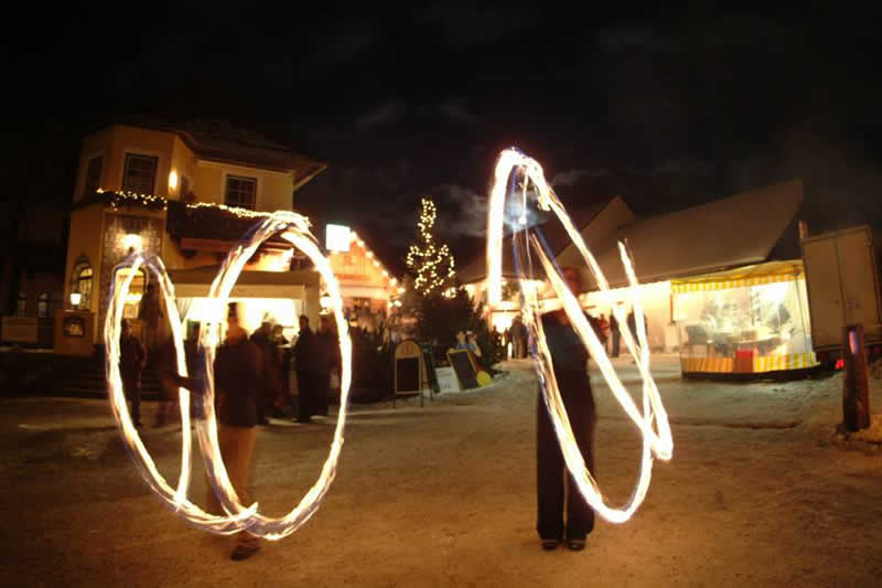 Lichteffekte beim Bergadvent in Rohr im Gebirge