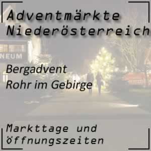 Bergadvent Rohr im Gebirge