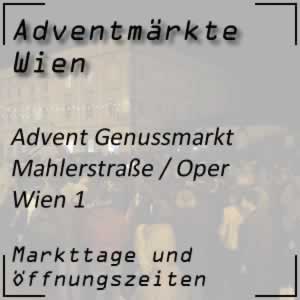 Advent Genussmarkt Mahlerstraße Oper Wien