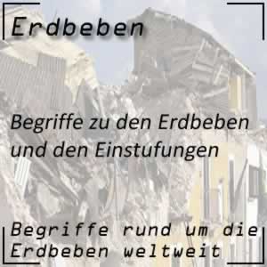 Erdbeben Begriffe