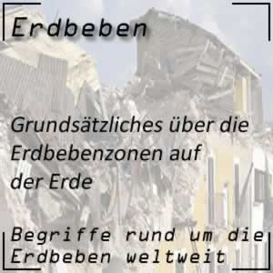 Erdbeben Erdbebenzonen auf der Erde