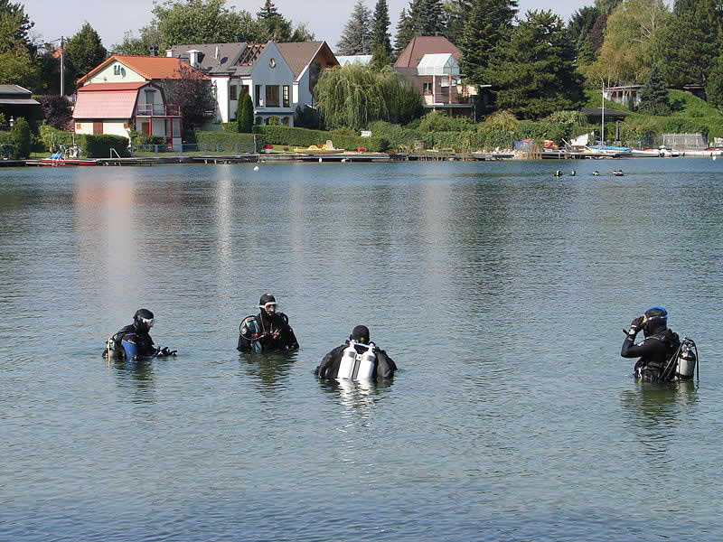 Neufelder See im Burgenland mit Tauchausbildung