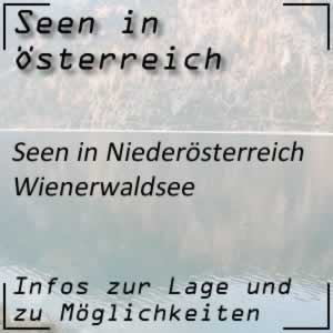 Wienerwaldsee westlich von Wien in Niederösterreich