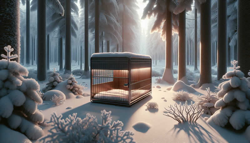 Isolierte Hundeboxen bieten guten Kälteschutz