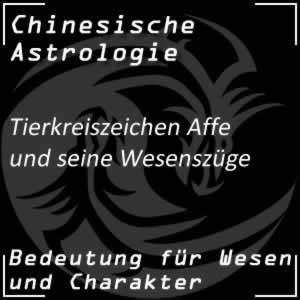 Chinesische Astrologie Tierkreiszeichen Affe