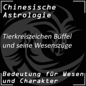 Chinesische Astrologie Tierkreiszeichen Büffel