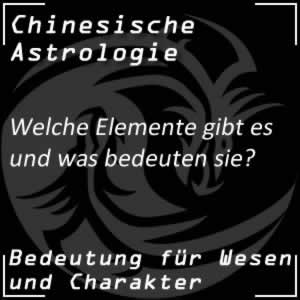 Chinesische Astrologie Elemente