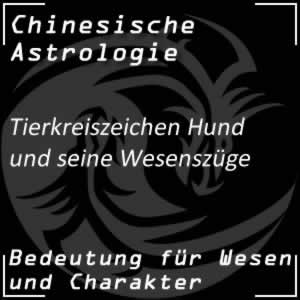 Chinesische Astrologie Tierkreiszeichen Hund