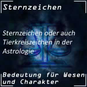 Astrologie Sternzeichen Tierkreiszeichen