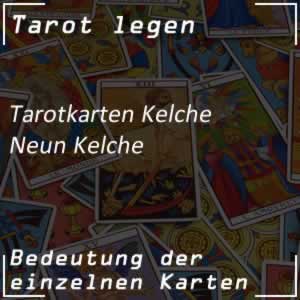 Tarotkarte Neun Kelche