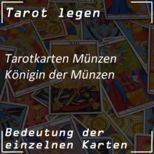 Tarotkarte Königin der Münzen