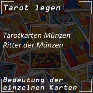 Tarotkarte Ritter der Münzen