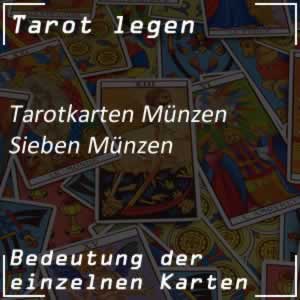 Tarotkarte Sieben Münzen