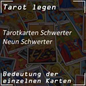 Tarotkarte Neun Schwerter