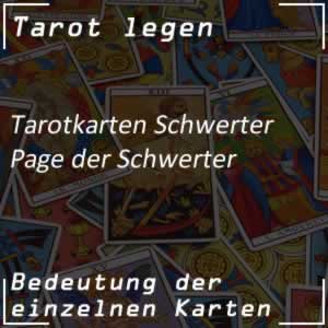 Tarotkarte Page der Schwerter