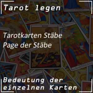Tarotkarte Page der Stäbe