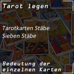 Tarotkarte Sieben Stäbe