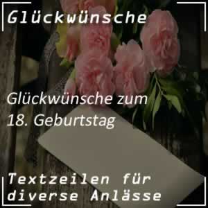 Glückwunsch 18. Geburtstag