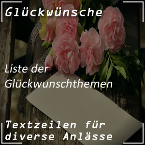 Liste Glückwünsche