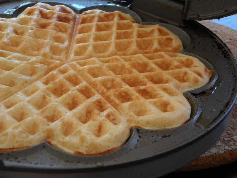 Waffeleisen für scharfe Waffeln