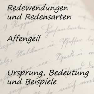 Redewendung affengeil