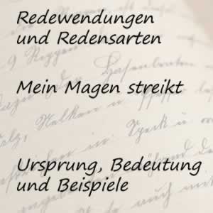 Redewendung mein Magen streikt