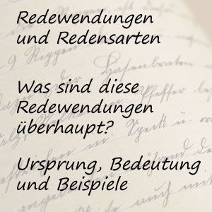 Redewendungen