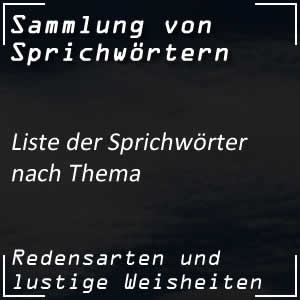 Liste der Sprichwörter