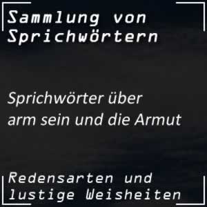 Sprichwörter zur Armut