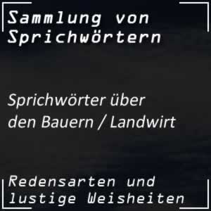 Sprichwörter zum Bauern