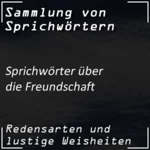 Sprichwörter über die Freundschaft