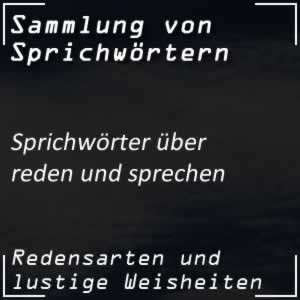 Sprichwörter zum Reden