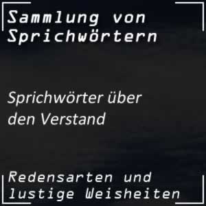 Sprichwörter zum Verstand