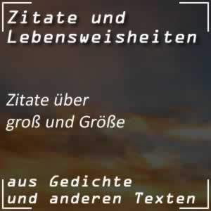 Zitate Groß / Größe Sprüche