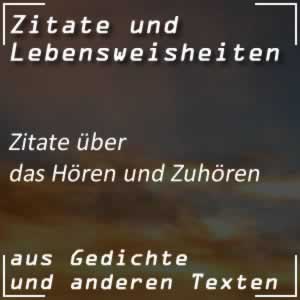 Zitate Hören / Zuhören Sprüche