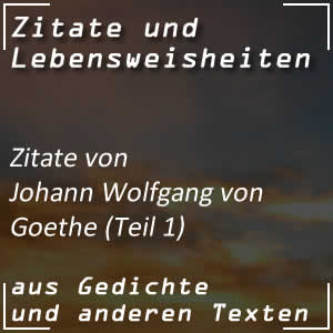 Zitate Johann Wolfgang von Goethe Sprüche