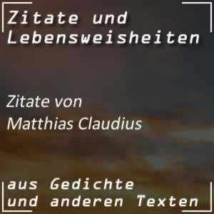 Zitate Matthias Claudius Sprüche