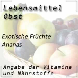 Lebensmittel Ananas mit vielen Vitaminen