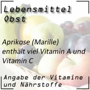 Aprikose oder Marille mit viel Vitamin A und C