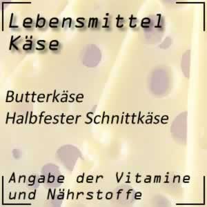 Butterkäse mit Vitamin A und Natrium