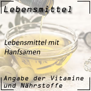 Lebensmittel mit Hanfsamen