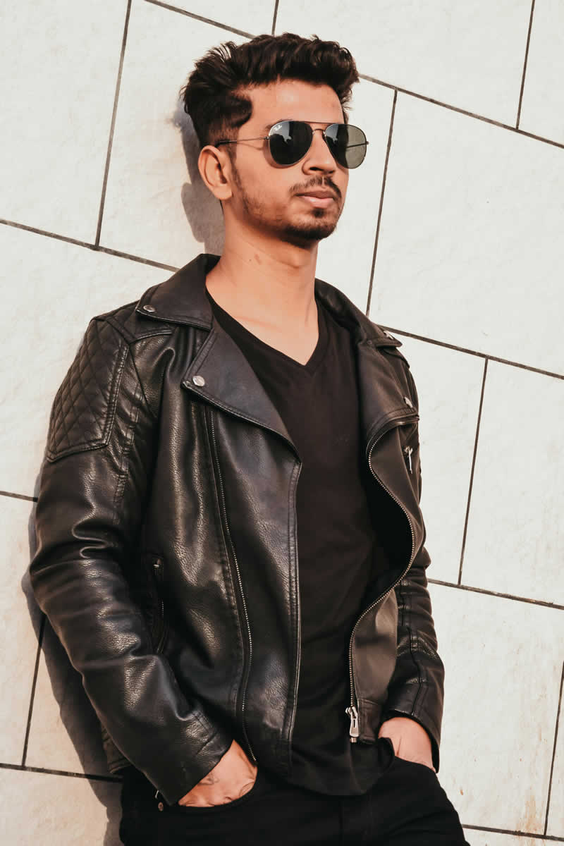 zeitlose Lederjacke