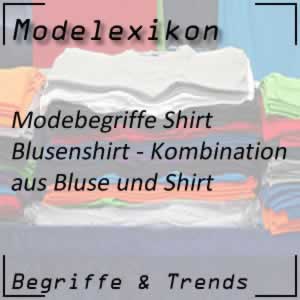 Blusenshirt - Shirt mit Blusenelementen