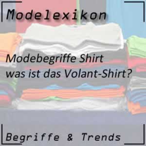 Volant-Shirt: Shirt mit Rüschen