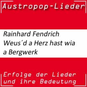 Rainhard Fendrich Weus´d a Herz hast wia a Bergwerk